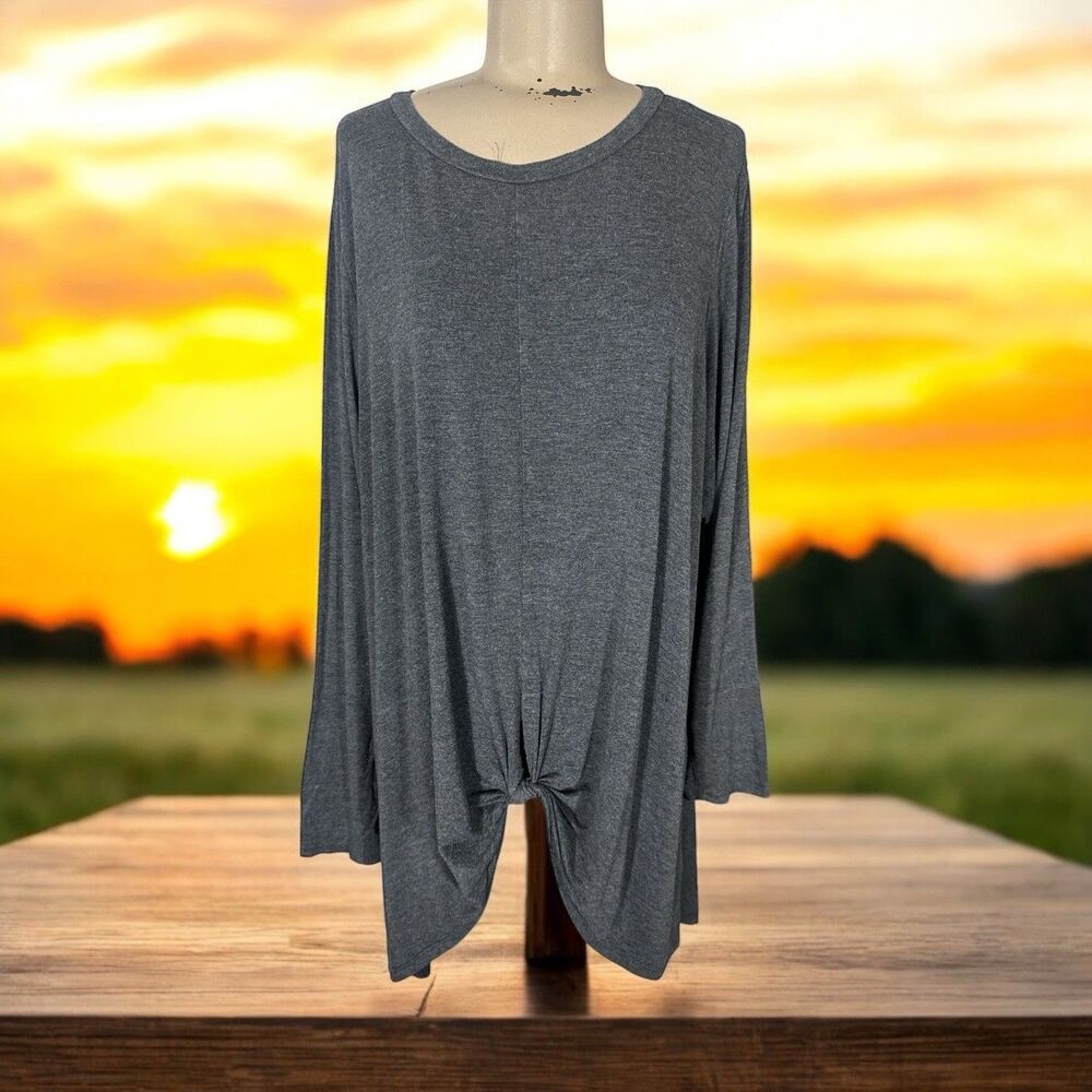 Jolie Los Angeles Twist Front Long Sleeve Jersey Tunic Dress Women’s Sz 1XL